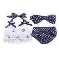 thumbnail image 4 of Baby Girls Anchor Tops+Polka Dot Briefs Outfits Set, 4 of 5