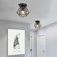 thumbnail image 4 of Semi Flush Mount Ceiling Light, Retro Black Ceiling Light Fixtures, Easy To Install For Hallway, Living Room, Dining Room, Kitchen, 4 of 6