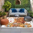 thumbnail image 2 of Orange Yellow Gnomes Fall Outdoor Rug for Patio/Deck/Porch, Non-Slip Large Area Rug 3 x 5 Ft, Thanksgiving Botanical Leaves Indoor Outdoor Rugs Washable Area Rugs, Camping Rug Carpet Runner, 2 of 8