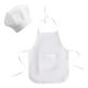 thumbnail image 2 of 2 piezas de delantal de chef para bebés y niños recién nacidos, accesorio de fotografía elegante, gorro y delantal. Niño pequeño, 2 of 9