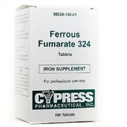Cypress Ferrous Fumarate Iron Supplement Tablets, 100 Count