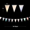 thumbnail image 2 of Banderín colgante holográfico de 40 pies para decoración de fiestas, graduación, cumpleaños, aniversario, compromiso, boda, novia, bebé, suministros para fiestas de discoteca, 2 of 6