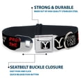 thumbnail image 4 of Paramount Network Pet Collar, Dog Collar Metal Seatbelt Buckle, Yellowstone Dutton Ranch 1886 Icons Black White Red, 13 to 17 Inches 1.5 Inch Wide, 4 of 8