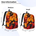 thumbnail image 2 of Disketp Marigold Flowers In Different Colors print Canvas Backpack Lightweight Travel Daypack Student Rucksack Laptop Backpack-Small, 2 of 5