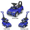 thumbnail image 4 of VOLTZ TOYS Push Car for Kids, Mercedes-Benz AMG GL63 4-in-1 Push Car, Foot to Floor Pedal Car with Detachable Push Bar, Leather Seat, Foot Rest, LED Lighting, MP3 and Foldable Rocking Rails (Blue), 4 of 7