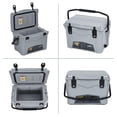 thumbnail image 2 of Garvee Rolling Hard Cooler with Wheels – 20 Quart Portable Beer Keg Refrigerator – 5-Day Ice Retention, Lockable Lid, Injection Molded for Camping, Beach, BBQ, Fishing – Cool Gray, 2 of 7
