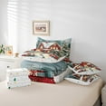 thumbnail image 6 of Manfei Winter Rustic Cabin Bedding Comforter Set 7 Pieces for Kids, Cartoon Christmas Gifts Full Bedding Set, Countryside Reversible Fitted Sheet Flat Sheet, Microfiber Bedroom Decor, 6 of 8