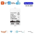 thumbnail image 3 of Tuya Smart WiFi Dry Contact Switch Module 10A Home Universal DIY Breaker Relay Work with Smart Life Alexa AC 85-265V, 3 of 5