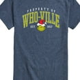 thumbnail image 3 of Dr. Seuss - The Grinch - Whoville Collegiate - Men's Short Sleeve Graphic T-Shirt, 3 of 5