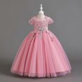 thumbnail image 4 of Vestido infantil de diamantes brillantes, vestido de princesa para boda, vestido de niña de flores, vestido de festival de Navidad, vestido infantil, 4 of 6