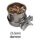 thumbnail image 3 of Fuente de Agua Para Gatos Cuenco de jaula de acero inoxidable para alimentar comida, plato para colgar y beber (5,5 cm) Likrtyny Para estrenar, 3 of 6