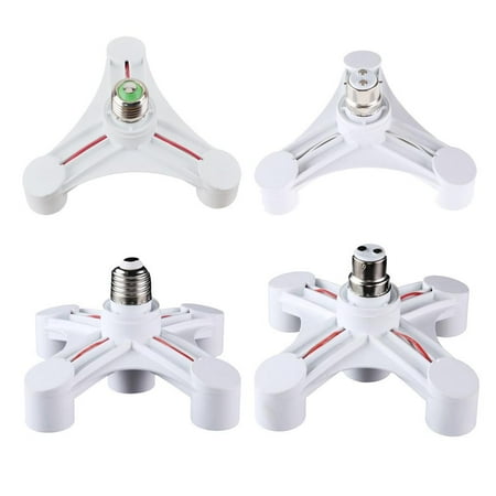 

1 To 3/5 B22/E27 To E27 Base Socket Splitter LED Light Lamp Bulb Adapter Holder