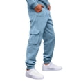 thumbnail image 6 of Basysin Men Jogger Cargo Pants Elastic Stretch With Pocket Casual Sweatpants Relaxed Fit Daily Workout Lounge Trousers Men, 6 of 6