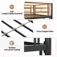 thumbnail image 6 of PARPOOS Bunk Bed Twin over Twin, Metal Twin Bunk Beds for Teens with 2 Ladders & Full Length Guardrails,  Can Be Divided into 2 Twin Beds, Black, 6 of 8