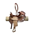 thumbnail image 4 of LLavero de vaquero occidental, decoración Interior de coche ligera única personalizada, abalorio colgante para regalo automotriz, bolso de mano, decor Estilo B Hugo Llavero de silla de montar a caballo, 4 of 9