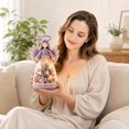 thumbnail image 3 of 2026 New Christmas Lighted Floral Angel Figurine Statue , Decorative Angel Tabletop Display for Home Decor, Cute Glowing Angel Ornament for Living Room Bedroom Shelf and Holiday Gift, 3 of 3