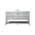 thumbnail image 3 of Elegant Decor Theo 60" Zinc Alloy MDF Single Bathroom Vanity in Gray, 3 of 8