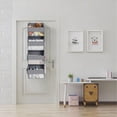 thumbnail image 6 of 4 Shelf Over Door Hanging Organizer,Wall Mount,Large Capacity Storage with Clear Window Pockets for Kids Toys,cloths,Diapers,etc,Grey, 6 of 6