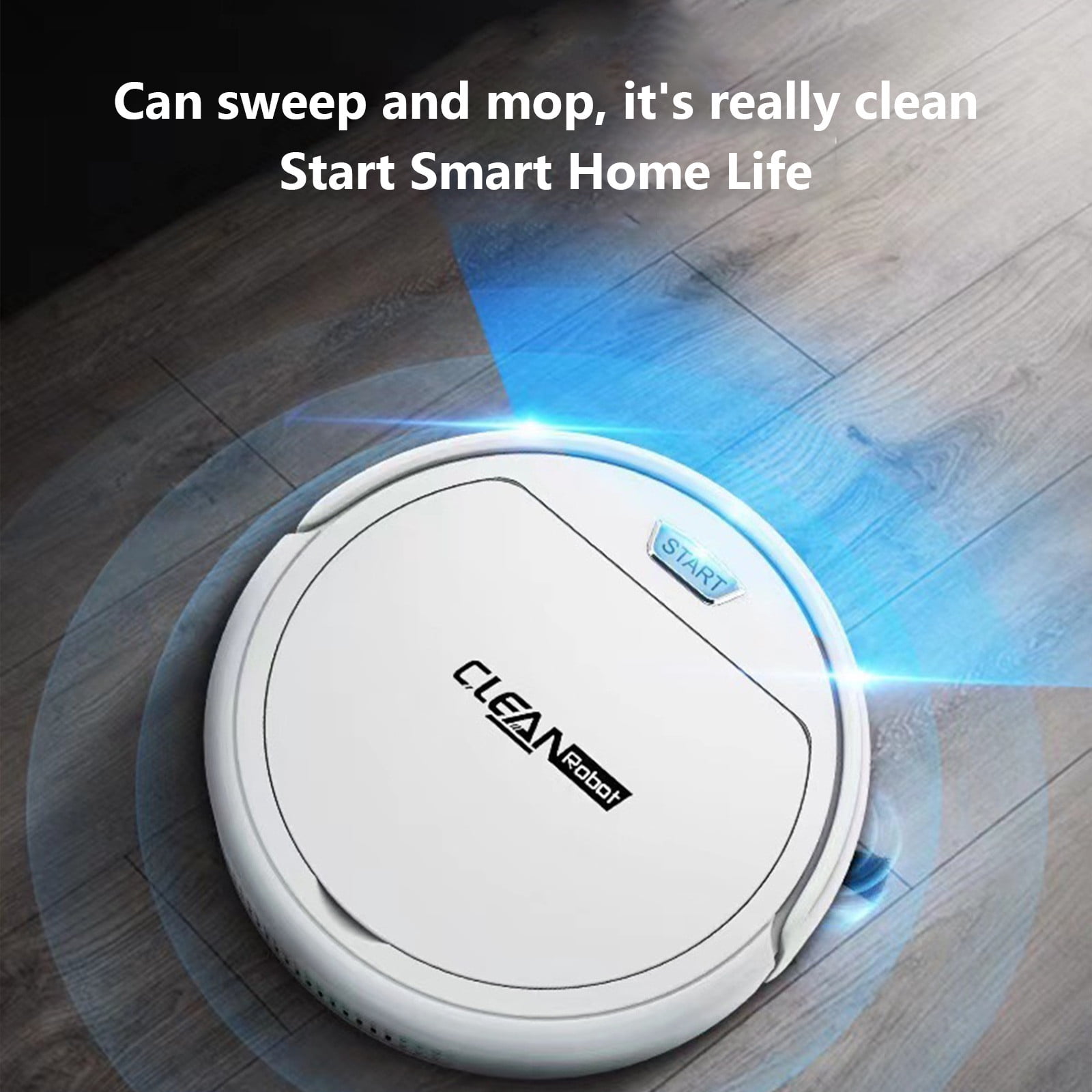 Vikakiooze Robot Vacuum And Mop Combo, 3 In 1 Robotic Vacuum Cleaner With Dustbin/Brush, Blocked By Hair, Ideal For Hard Floor/Pet