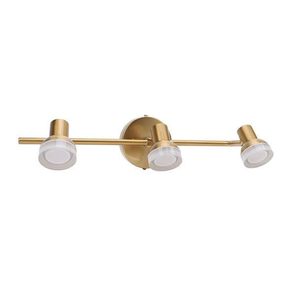 3 Light Bathroom Light Fixtures, Wrought Iron Brushed Finish Gold Elegant Energy Efficient Modern Vanity Lights for Living Room