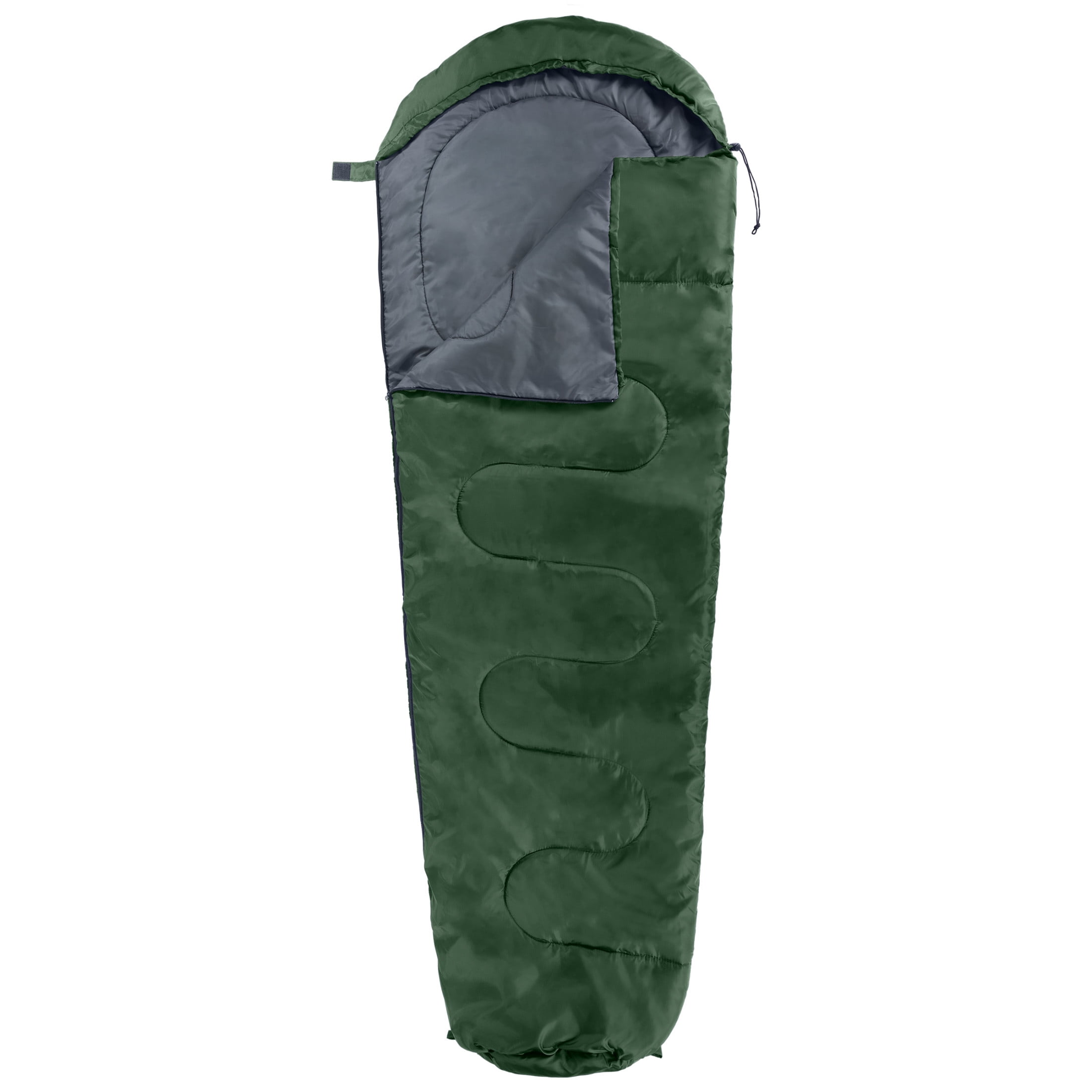 Wakeman Outdoors Cold Weather Mummy Sleeping Bag Rated to 10°F, Green