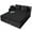 Black, variant on Costway Outdoor Patio Rattan Daybed Pillows Cushioned Sofa Furniture