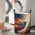 thumbnail image 4 of Laundry Basket, Dynamic Fire Bird Art Laundry Hamper Waterproof Laundry Bag Clothes Hamper Laundry Bin with Handles for Bedroom, Living Room, Kids Room, 4 of 6