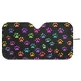 thumbnail image 2 of Jeiento Colorful Dog Paw Prints Car Sun Shade for Windshield Auto Sun Shades Foldable Automotive Interior Accessories for Sun Protection Protector Accessories for Car Truck SUV, 2 of 7