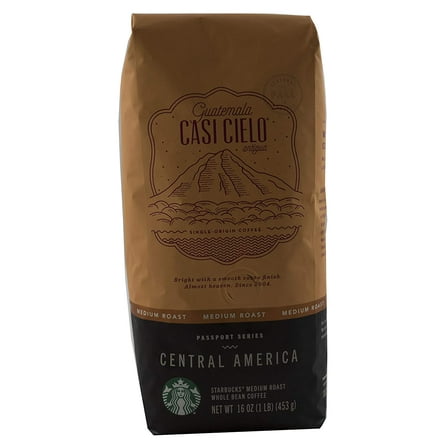 Starbuck's Casi Cielo | Whole Bean Coffee, Medium Roast, Single Origin Guatemala Antigua | Whole Bean, (1) Bag (16oz - 1 LB)