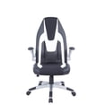 thumbnail image 2 of Milan Chaise d'Ordinateur Ergonomique Réglable en Acier/PU de 50,8 Po, Noire, 2 of 9