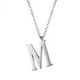 thumbnail image 1 of PROSTEEL Colgante Inicial M Collar de plata con letra del alfabeto, collar de acero inoxidable para mujeres y niñas, regalo de cumpleaños de joyería con encanto de nombre personalizado, 1 of 7