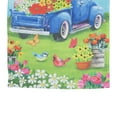 thumbnail image 4 of Northlight Welcome Blue Pickup Truck with Spring Flowers Outdoor Garden Flag 12.5" x 18", 4 of 6