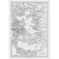 thumbnail image 3 of Oxford 14x18 Black Modern Framed Museum Art Print Titled - Aegaean Sea Coasts Islands Greece Turkey, 3 of 5