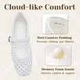 thumbnail image 3 of Mary Jane Flats for Women, Comfortable Round Toe Dressy Ballet Flats with Braided Adjustable Buckle and Memory Foam Cushioning, 3 of 6