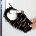 thumbnail image 3 of Signs ByLITA Please Use Other Door Door Hanger - Dark Brown, 4" x 8", 3 of 5