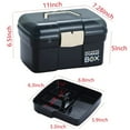 thumbnail image 2 of Kinsorcai 11'' Plastic Storage Box with Removable Tray, Multipurpose Organizer and Storage Case for Art Craft and Cosmetic (Black), 2 of 7