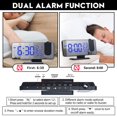 thumbnail image 3 of Projection & Radio Alarm Clock  Alarm Clock Digital Bedroom Projection Alarm Clock Radio For Wall Celling White/Black Shell, 3 of 6