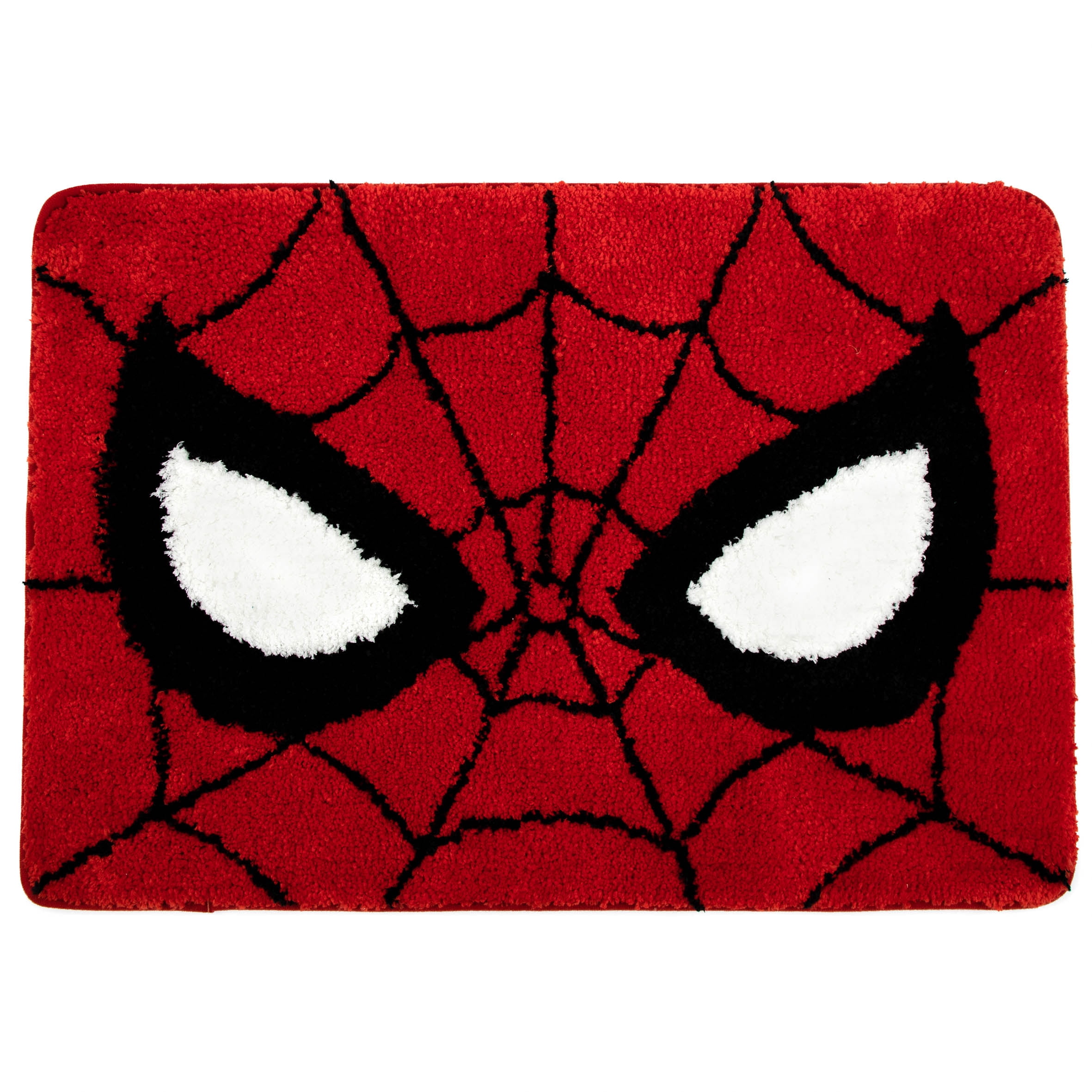 Spider-Man 14-Piece Shower Curtain Set with Tufted Rug, 72 x 72, Microfiber, Red, Marvel