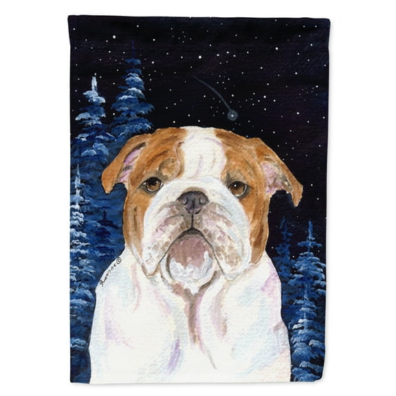 Carolines Treasures SS8447-FLAG-PARENT Starry Night English Bulldog Flag  multicolor