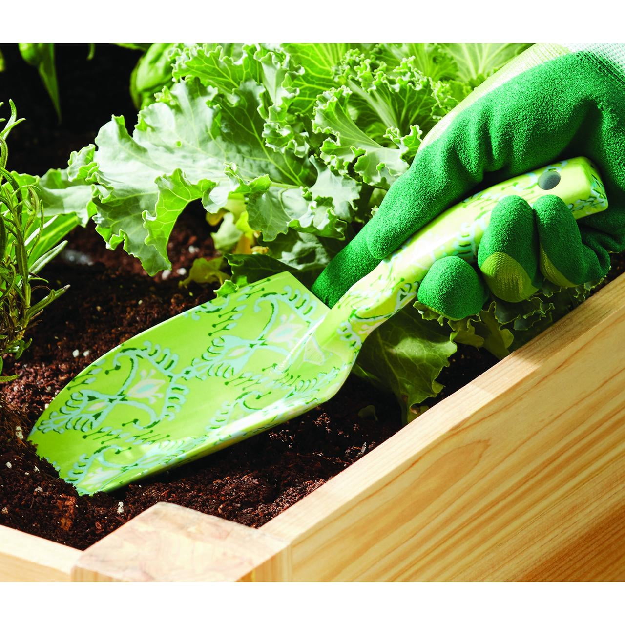 Expert Gardener Green Aluminum Ikat Gardening Tool Set, 25 Pieces