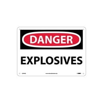 National Marker Explosives 10X14 .040 Aluminum Danger Sign D435AB