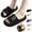 Black, variant on Mfakffe Shower Shoes Open Toe Non Slip Slides Comfortable Waterproof Slip on Sandals Lightweight Pool Slippers