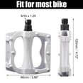 thumbnail image 3 of Motoforti Road Mountain Bike Pedals Fixed Gear Replacement Bicycle Pedals for MTB for BMX Aluminum Alloy White, 3 of 6
