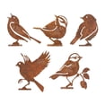 thumbnail image 3 of 5 uds. Decoraciones de pájaros oxidados, decoración para cercas, artesanías de hierro, paisaje, silueta de pájaro de Metal para balcón, valla y patio Estilo A, 3 of 8