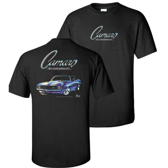 1969 Camaro by Chevrolet Men's Black T shirt Licensed