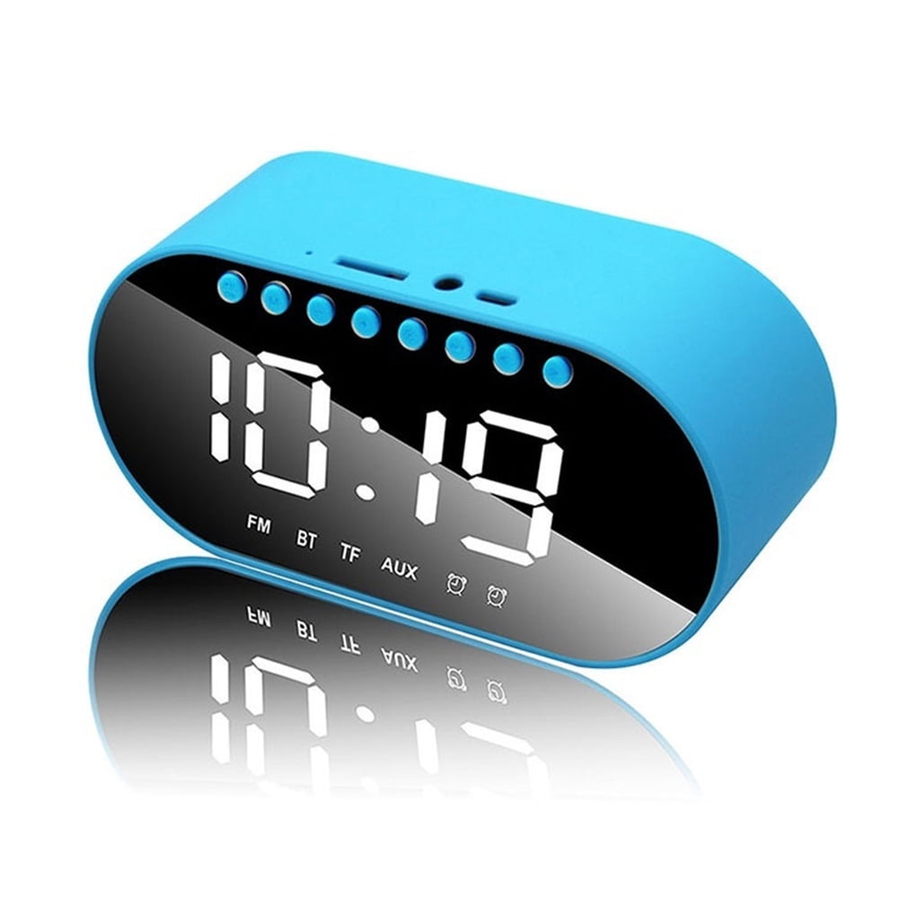 LED Alarm Clock Radio Home Bedroom Digital Clock Wireless Bluetooth