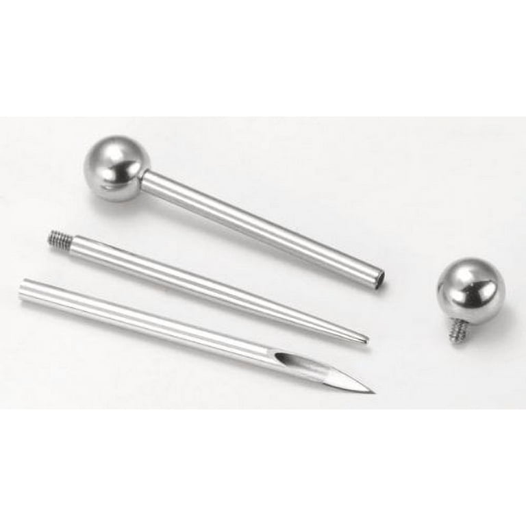 Painful Pleasures Threaded Taper for Ears, Piercing and Stretching Kit For  Navel, Nose, and Other Areas, Medical Grade Stainless Steel, 1 Inch Long