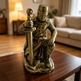 thumbnail image 5 of Gifts YYV Medieval Knight Resin Figurine Decorative Sculpture Exquisite Armor Knight Statue Tabletop Art Piece For Home Office Shelf Study Man Cave Collector Gift Decor, 5 of 9