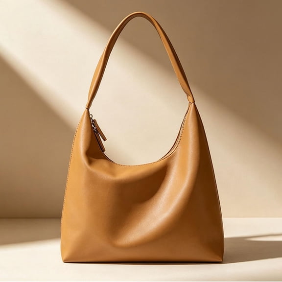Uobin Elegant Minimalist Soft Shoulder Bag Timeless Pure Color Carryall For Daily Commute