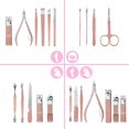 thumbnail image 3 of Professional Pedicure Kit Nail Clipperstools, Grooming Kit Nail Care Tool With Leather Travel Case, 3 of 5